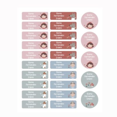 Pack 25 Etiquetas Personalizadas Para Roupa | Capuchinho Vermelho