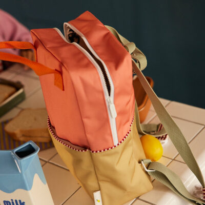 Mochila Sticky Lemon Large Colourblocking | Coral Pink + Reed Green