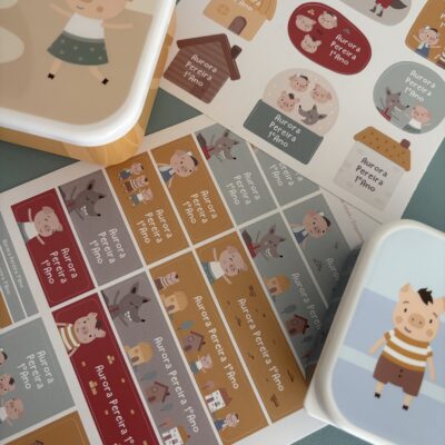 Pack 29 Etiquetas Personalizadas | Três Porquinhos